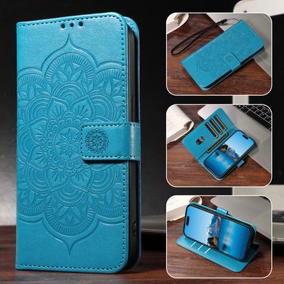 Press Sunflower Phone Case for Redmi Xiaomi POCO X3 X4 GT X5 C3 C31 C61 C65 M2 M3 M45G Series Clamshell Wallet Faux Leather Case