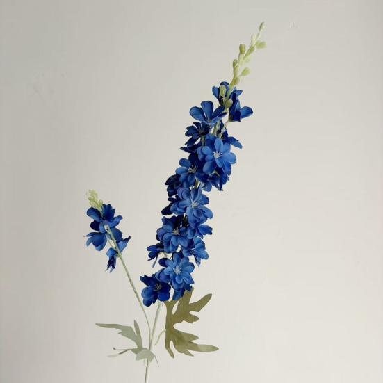 4 Pcs Artificial Delphinium Flower for Vase Filler 33.46 Inch Long Stem Fake Larkspur Flower Faux Silk Bouquet for Wedding Home Decor Floral