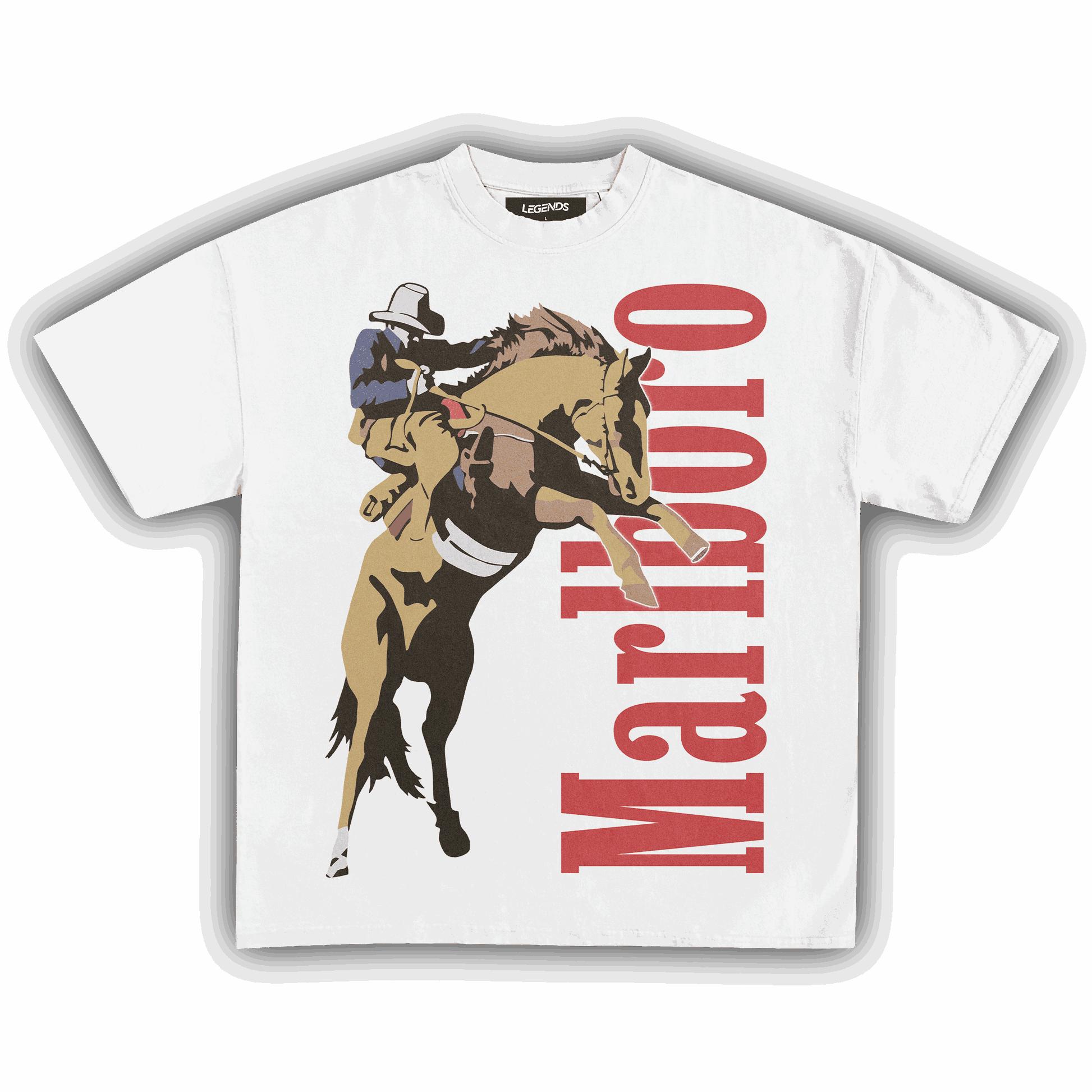 

New Marlboro Rodeo Tee Fashion Printed Fashion Sports Short Sleeve Sports Casual Top Streetwear Loose T-Shirt Unisex 4XL