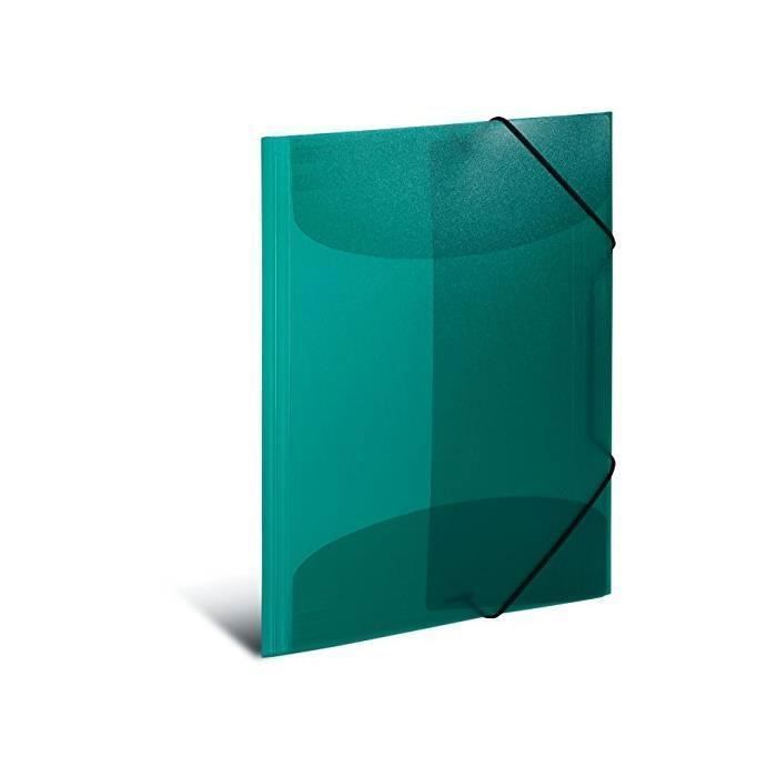 Chemise à élastiques, PP, A3, vert foncé translucide
