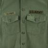 US ARMY 70s DSA Cotton Sateen Long Sleeve Military Shirt 14 1/2 Khaki Men's Used