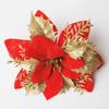 Christmas Poinsettia Glitter Flower Hanging Xmas Party Tree Decoration