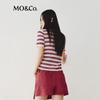 MO&Co. Active Striped Cotton-Silk Blend Knit Sweater