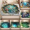 3D Illusion Carp Doormat Unique Koi Fish Pond Entrance Rug with Realistic Water Effect Non-Slip Floor Mat for Home Decor