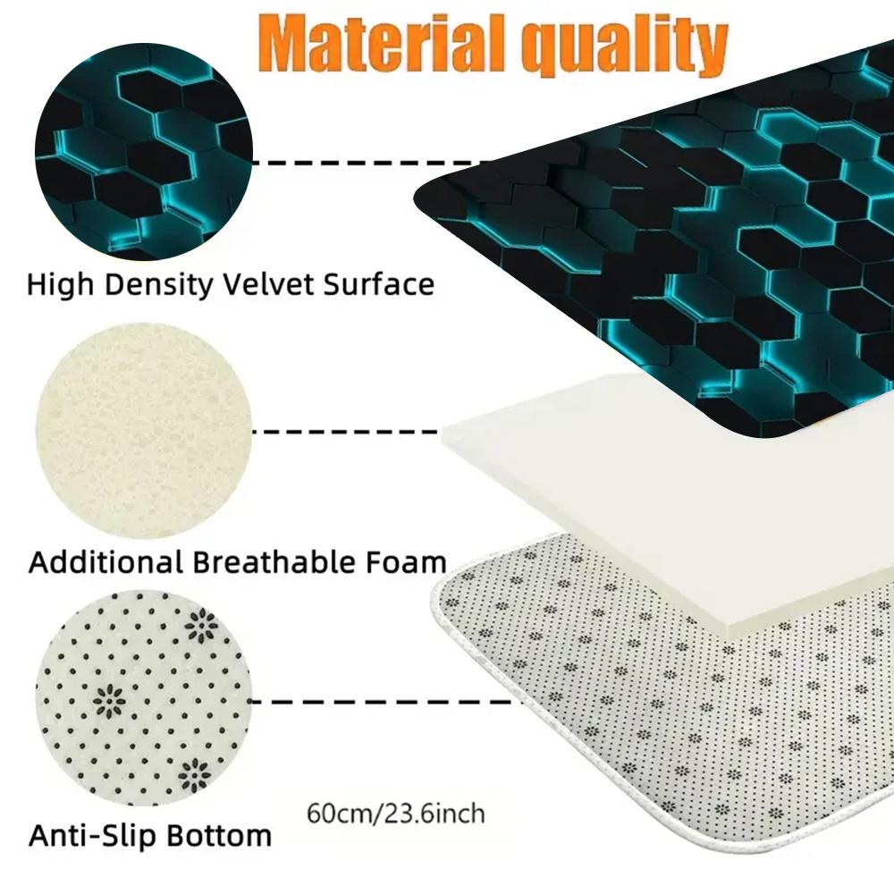 

120x160cm Living Room Bedside Rug Geometry Pattern Velvet Non-Slip Floor Mat voe+1