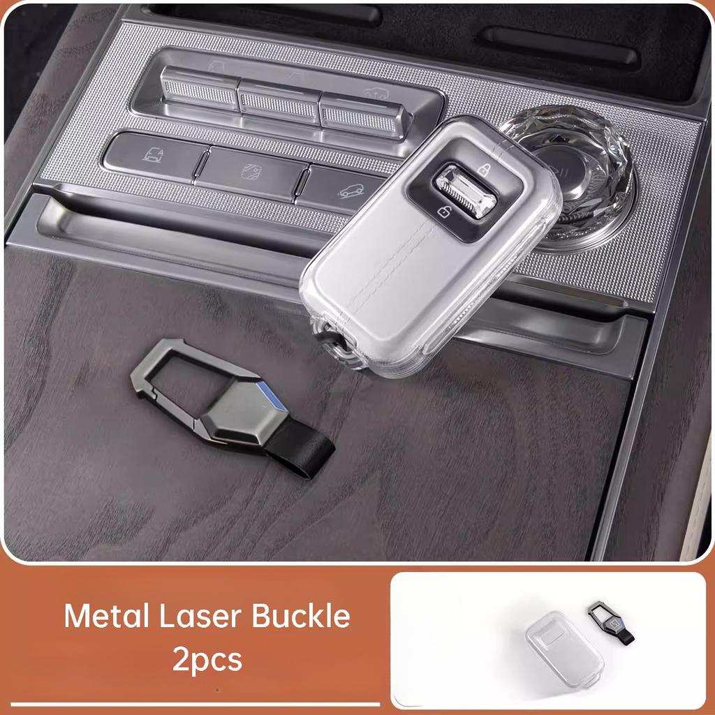 Per Zeekr 001 9X 2026 Custodia Trasparente in TPU per Chiave Auto Chiave Remota Cover Completa Guscio Protettivo Accessori Fibbia Chiave
