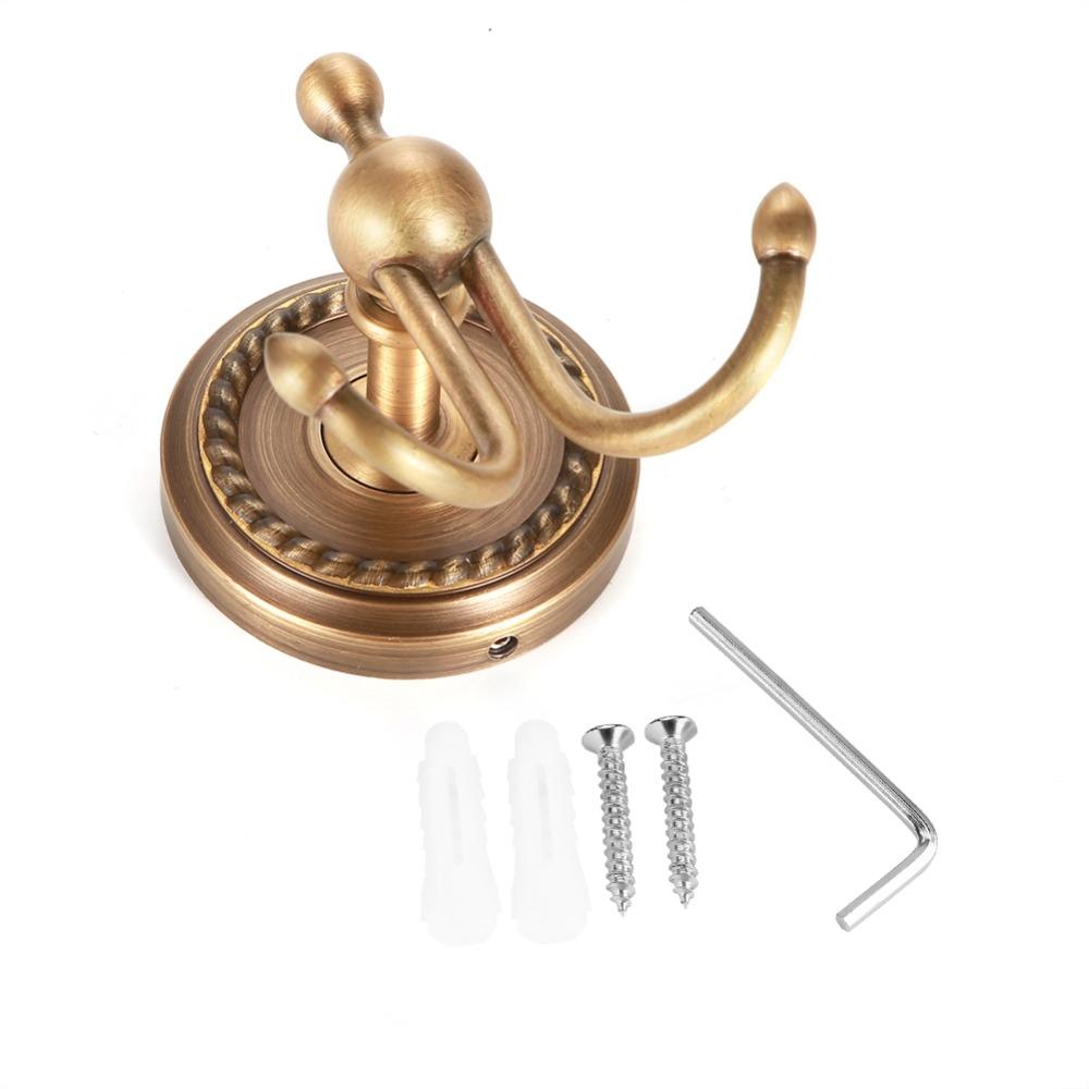 Wall Mounted Towel Hanger Hook Brass Robe Hook Vintage Coat Hat Hook  Hotel Home