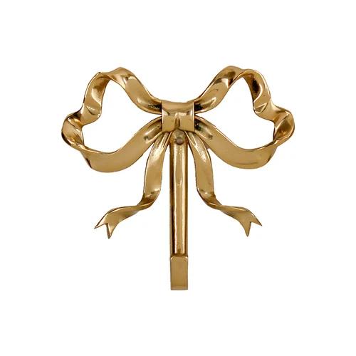 American Brass Bow Hooks Living Room Wall Hangings Gold Metal Bathroom Coat Hooks Background Wall Pendant Gifts Home Decoration