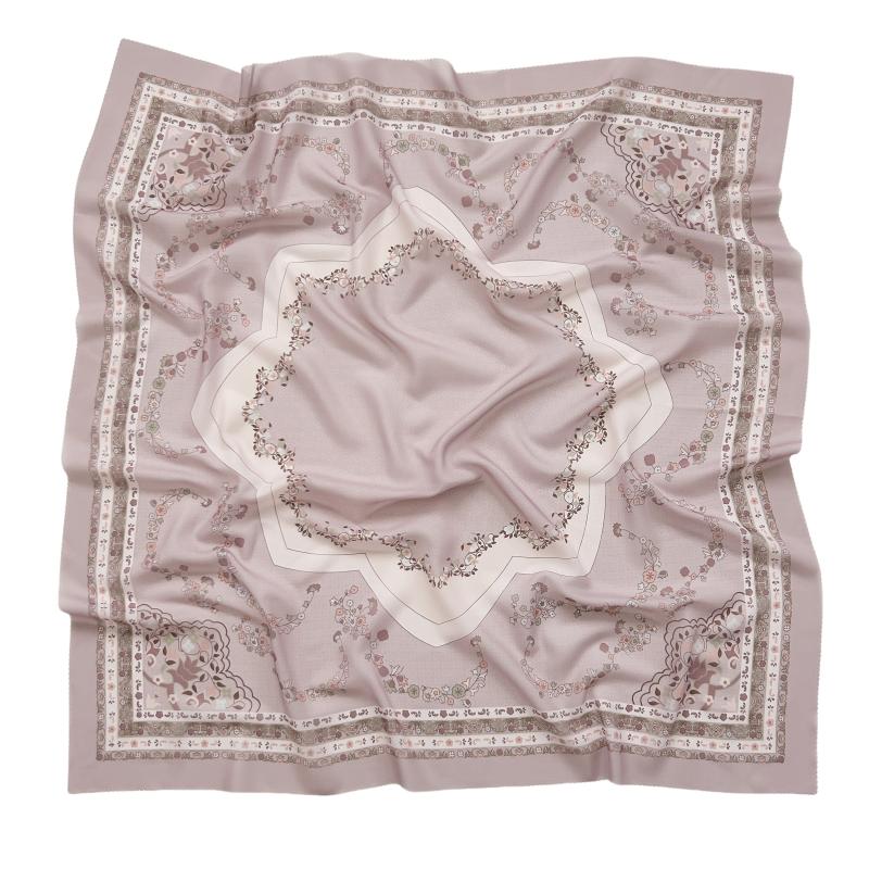 48Colors Malaysia Tudung Bawal Flower Print Hijab Laser Cut Edge Headscarf Premium Cotton Voile Soft Fashion Muslim Square Scarf