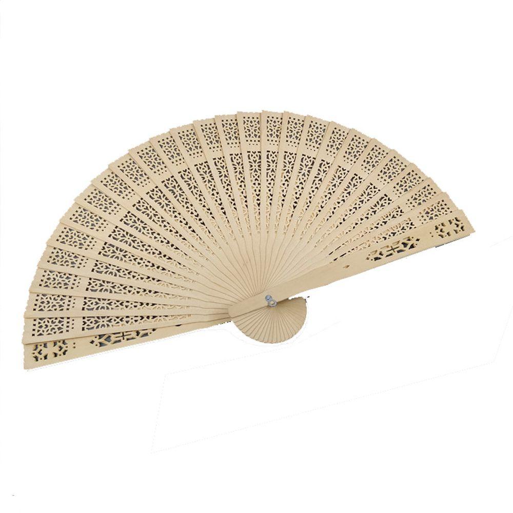 Sandalwood Fan Hand-held Hollow Dance Hand Fans Folding Fans Photo Prop Tool Hand Held Flower Fans