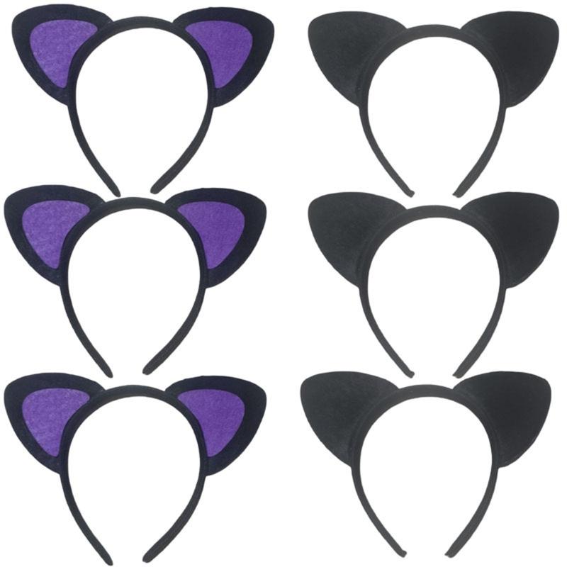 Plastic Cats Ear Hairband For Cosplay Party Costume Daily Wear Hairhoop Comfortable Face Washing Hairband for Women