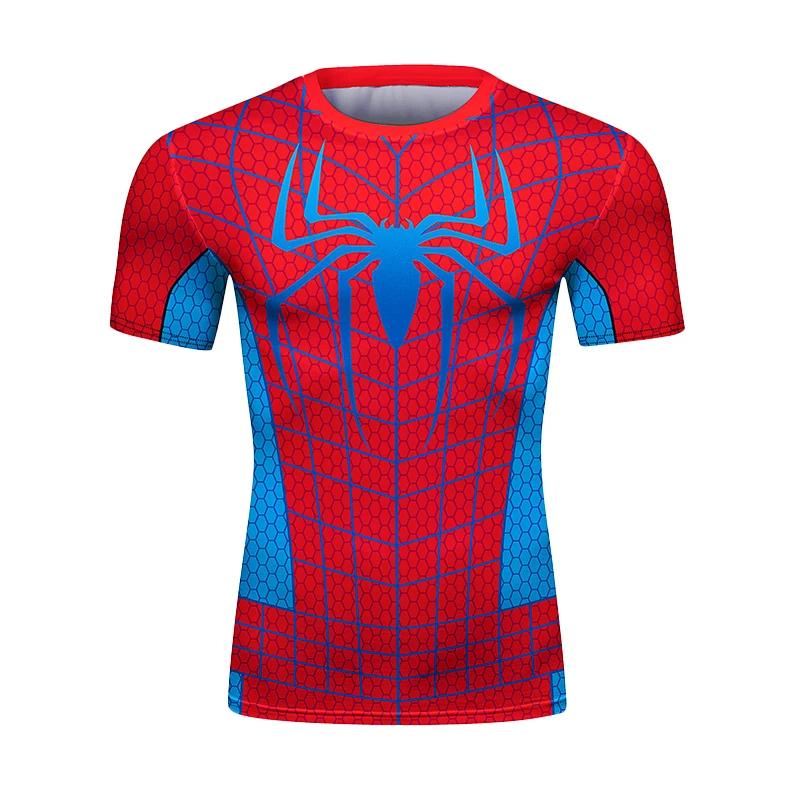 Fun Spider Pattern 3D Printed T-shirt Classic Movie Role-playing Men's Short Sleeved Top Summer Personalized Fashion Casual Round Neck Streetwear