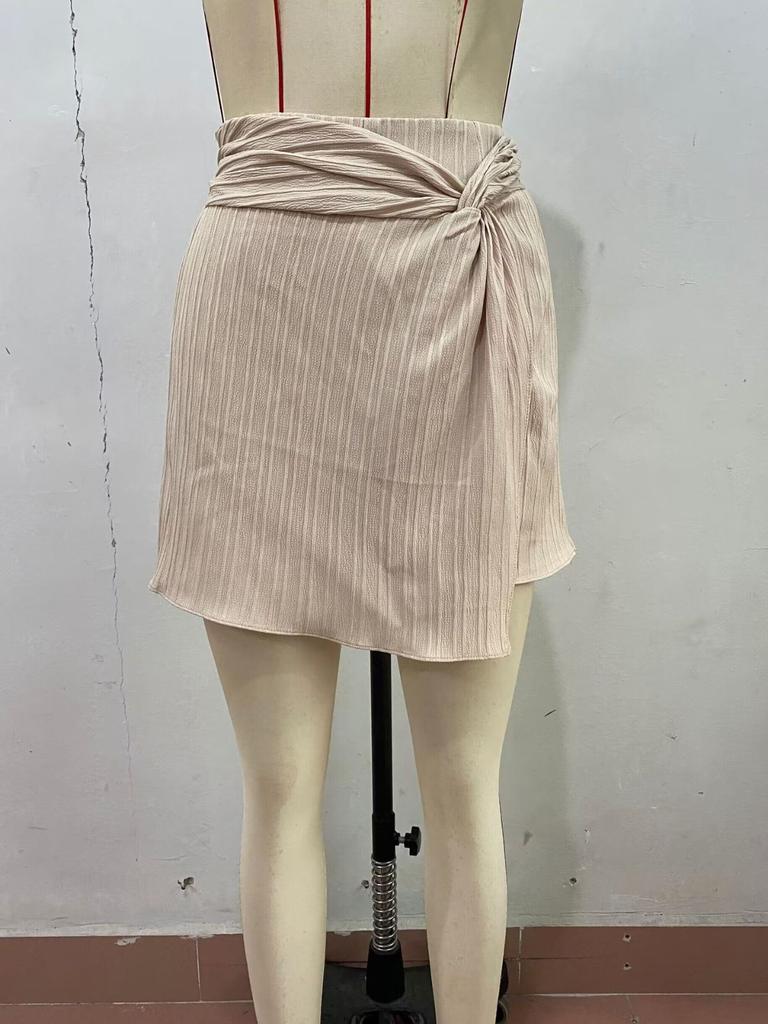 Women's Summer Pleated Shorts Elastic Waist Lightweight Comfy Vacation Beach Skirts Pants