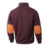 Men's Solid Color Stand Collar Button Sweatshirt Hoodie Men's Sports Large Size Casual Sweatshirt
