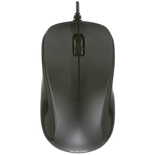 ELECOM Mouse Wired M Size 3 Button USB Optical Black ROHS Directive Compliant M-K6URBK/RS