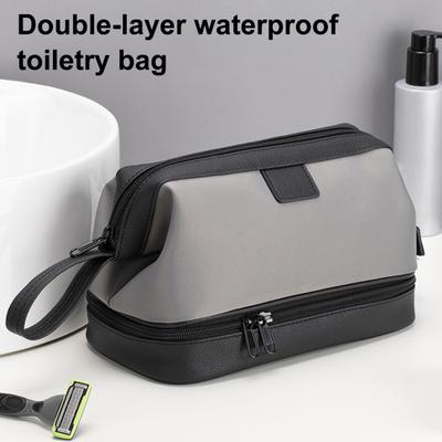 Reise-Kulturbeutel mit großer Kapazität, Trocken- und Nassfach, wasserdichter Reißverschluss, tragbar, für Männer und Frauen, Kosmetik-Make-up-Tasche, Toilettenartikel-Organizer-Beutel