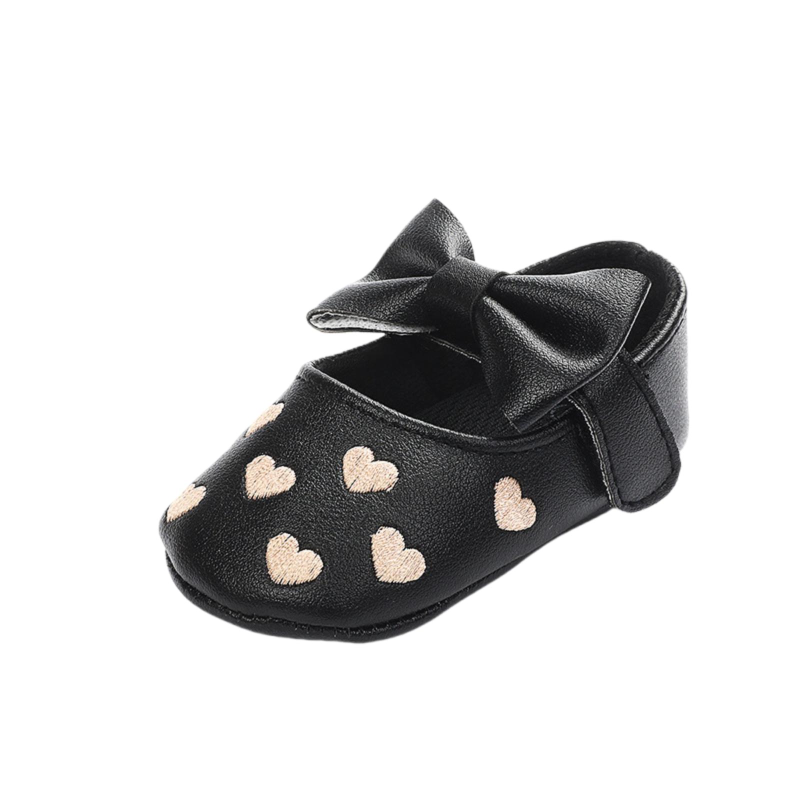 

Детское платье принцессы с бантом на лето для маленьких девочек, повседневная обувь с нескользящей подошвой 12 чёрный