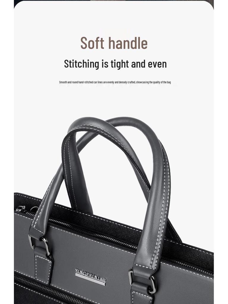 Herren Aktentasche mit großem Fassungsvermögen für Business Casual - Minimalistische Umhängetasche für Computer