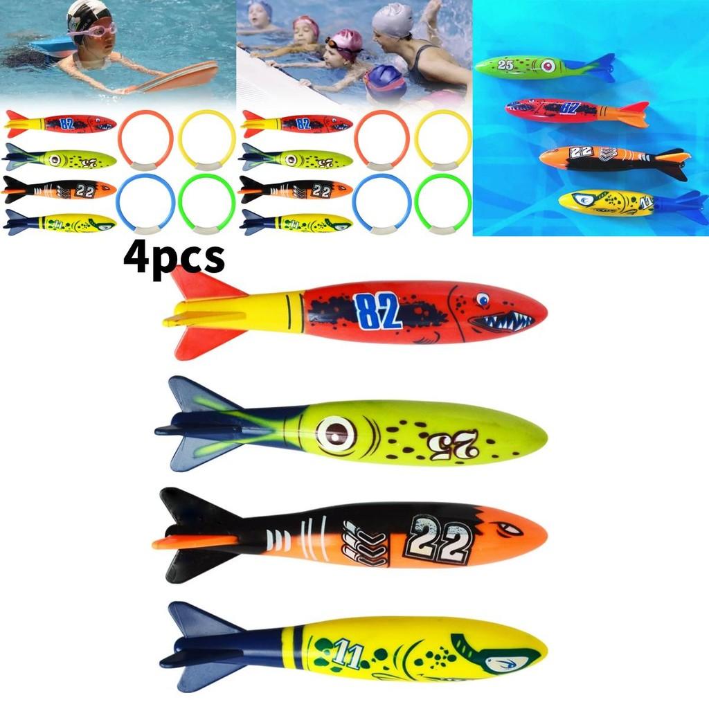 Anéis Flutuantes Torpedos Kit de Brinquedos para Brincadeiras Aquáticas para Atividades de Piscina Infantil