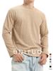 Men's Luxurious Ribbed Knit Long Sleeve Round Neck Top