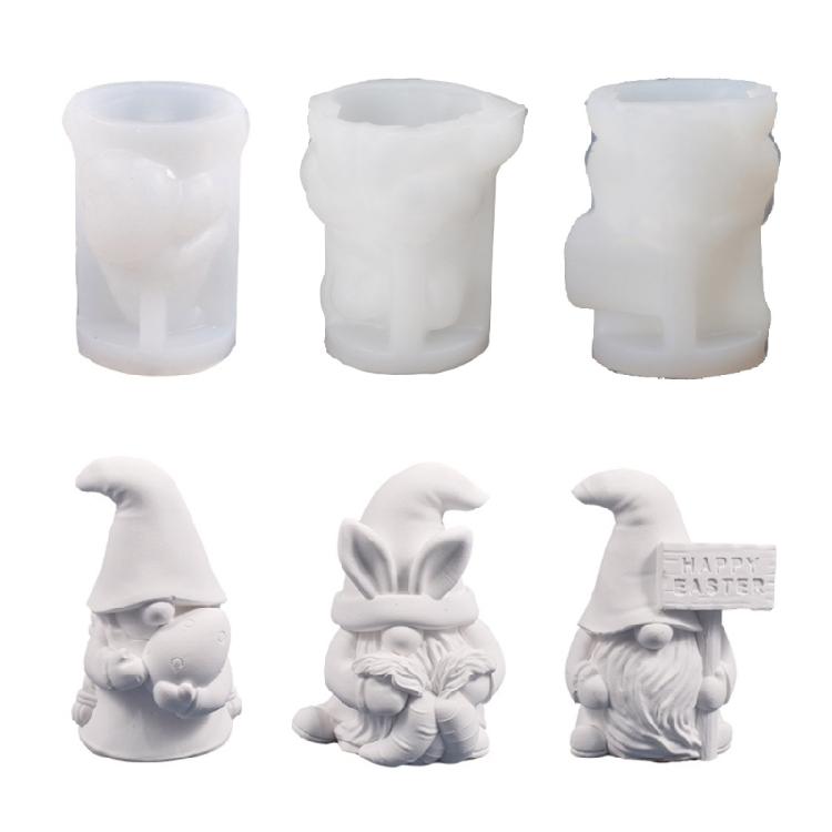 Face-less Old Man Aromatherapy Candle Silicone Mold Diy Gnome Handmade Soap