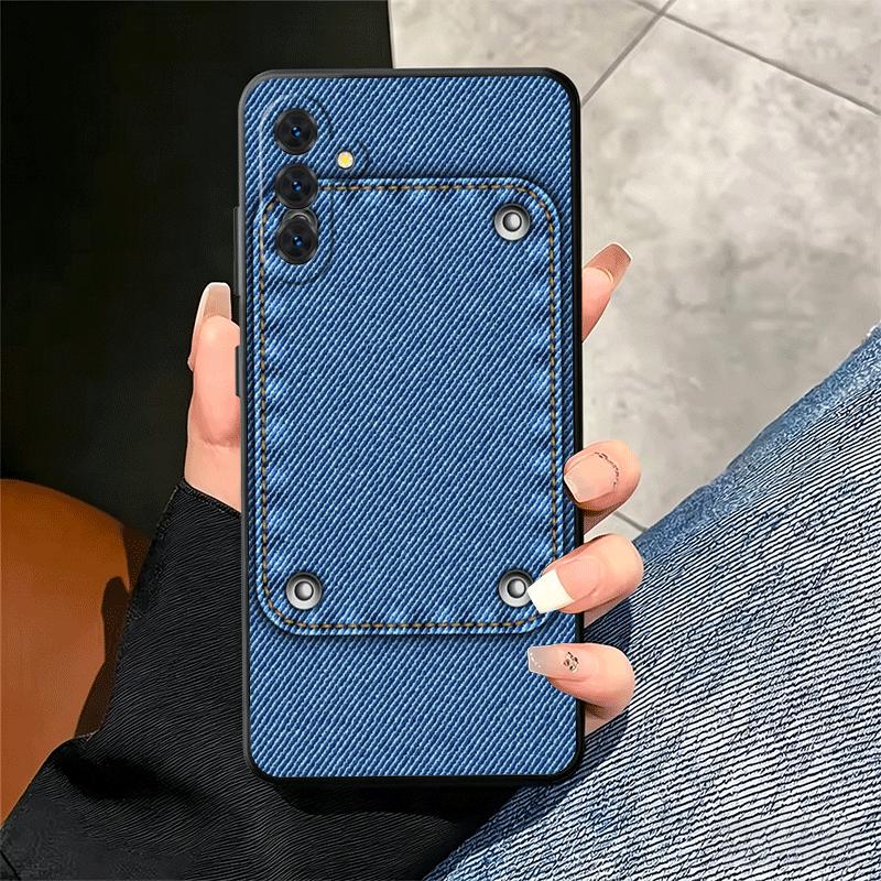 Retro Denim Pattern Soft Phone Case for Samsung A17 A37 A57 A16 A26 A36 A56 A15 A25 A35 A55 A14 A24 A34 A54 A13 A23 A33 A53 A52