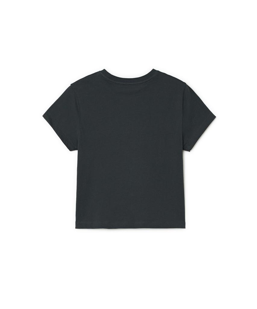 SUNBURNPROJECT Lace Printing Layered T-Shirt, Charcoal