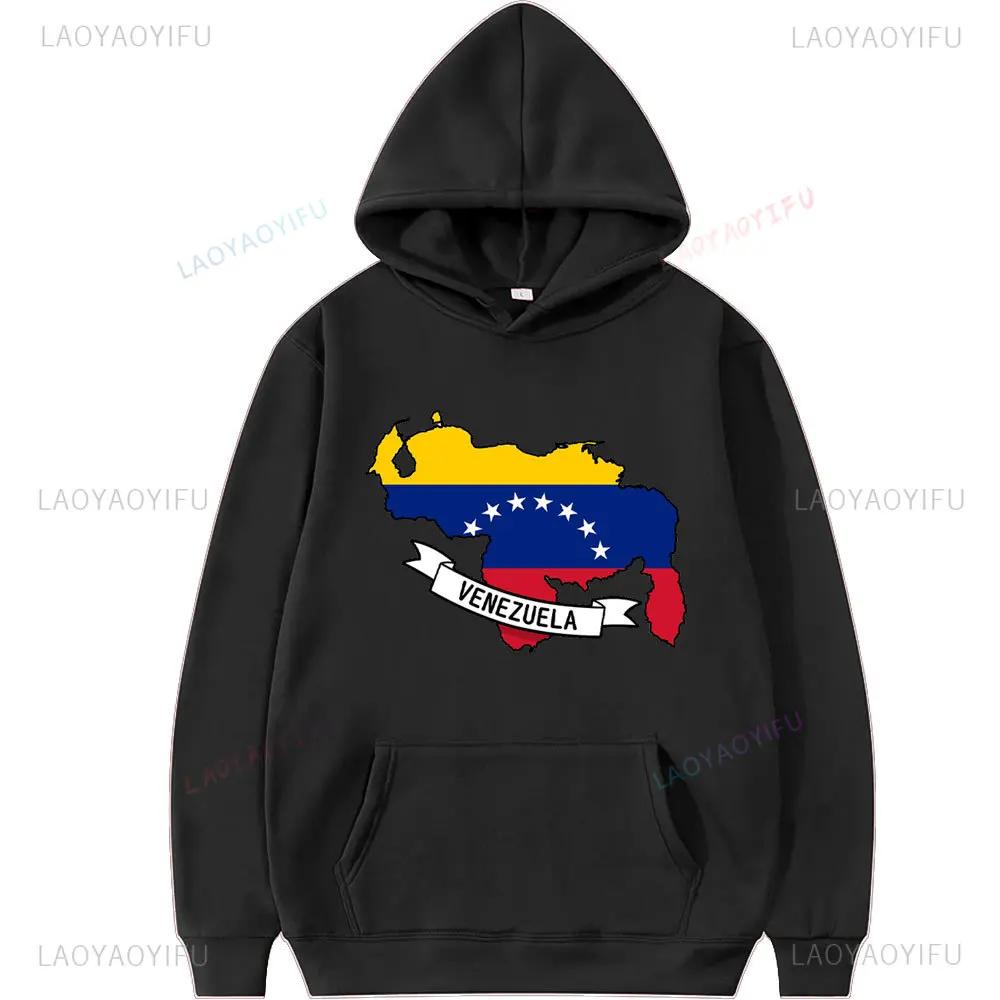 Venezuela Libre Sweatshirt Hasta El Final Con Venezuela Gift for Venezuelans Spring and Autumn Long Sleeve Men Pullovers