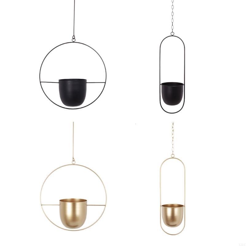Simple Design Plant Pot Hanging Planter Vase Modern Window Ceiling Hanger for Small Cactus Herb Air Plant X3UC