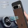 Custodia in pelle PU opaca per Google Pixel 8 Pro 7 Pro 7A 6A Supporto per auto in metallo incorporato Cover posteriore antiurto per Pixel 8Pro 7Pro