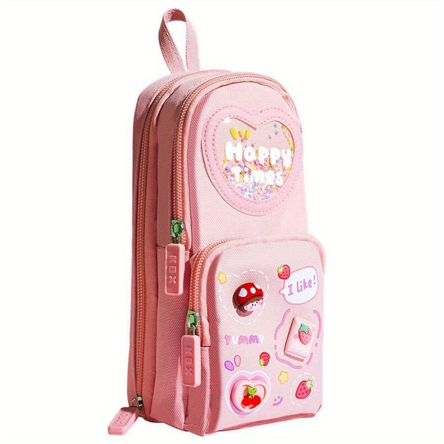 Multi-layer Large-capacity Beautiful schoolbag pencil case simple and cute girl stationery pencil case