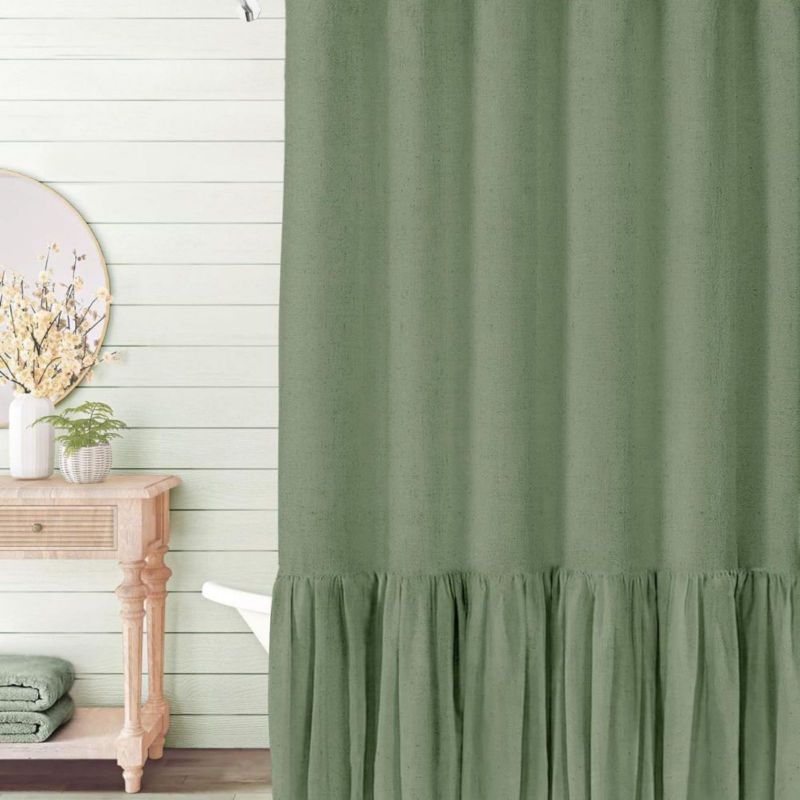 Leinen Verdunklungsvorhänge Duschvorhang mit Haken