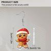 2D Flat Acrylic Cute Christmas Gingerbread Man Dangle Hook Earrings Jewelry Gifts for Women Holiday Party Decorations Charms