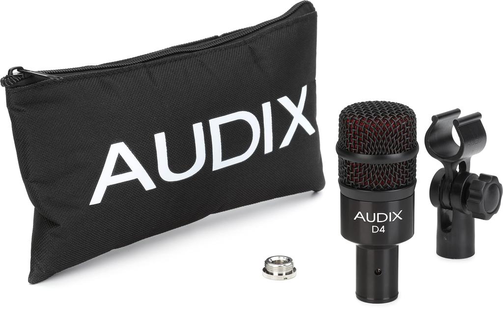 AUDIX Dynamic Microphone for Musical Instruments Hypercardioid D4 []