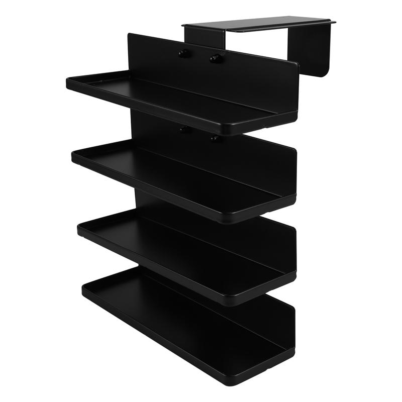 

A25F-Side-Mounted 4-Tier Flavore Water Drops Organiser,Space-Saving Design For Ninja Thirsti Flavor Storage Holder чёрный
