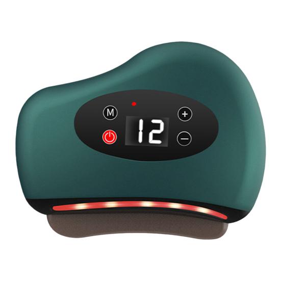 Electric Gua Sha Device 9/12 Vibration Levels Adjustable Heated Face Massager Red Light Therapy Facial Neck Arm Leg Body Guasha Tool with Heat