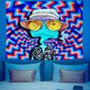 VIKAMA Trippy Character Tapestry  Unique Artistic Design for Home Decor  Adds Color and Mystery and Charm To Any Room Decor