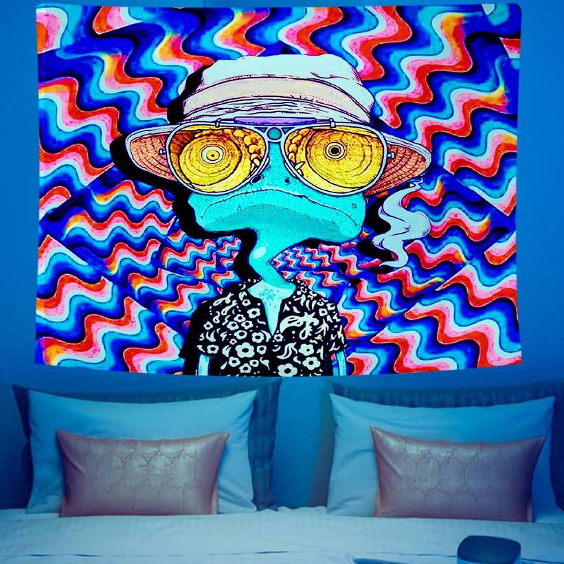 

VIKAMA Trippy Character Tapestry Unique Artistic Design for Home Decor Adds Color and Mystery and Charm to Any Room Decor 74x94cm(29x37in)