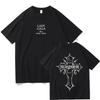 Lady Gaga MAYHEM Cross Cutoff T-shirt Trendy Graphic T Shirts for Man Women Cotton High Quality Clothing Outdoor High Street Top