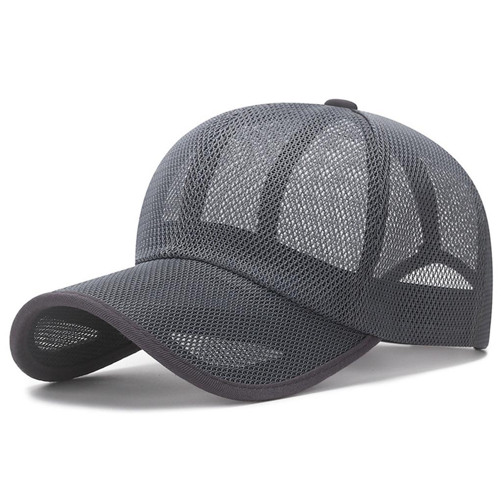 Atmungsaktiver Netz-Hohl-Sonnenhut für Herren Damen Outdoor-Sport Sonnenschutzmützen Verstellbare Größe