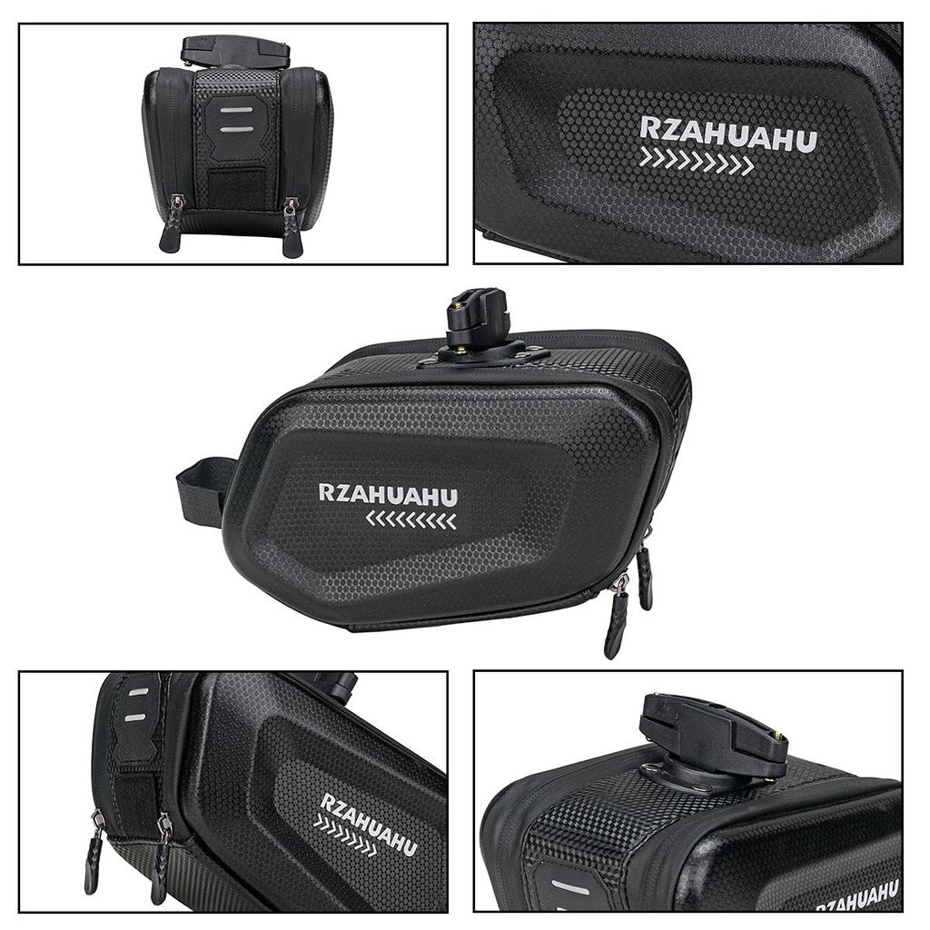 Bicycle Seat Bag Waterproof Impact-resistant Hard Shell Bike Saddle Bag Repair Tools Storage Pack