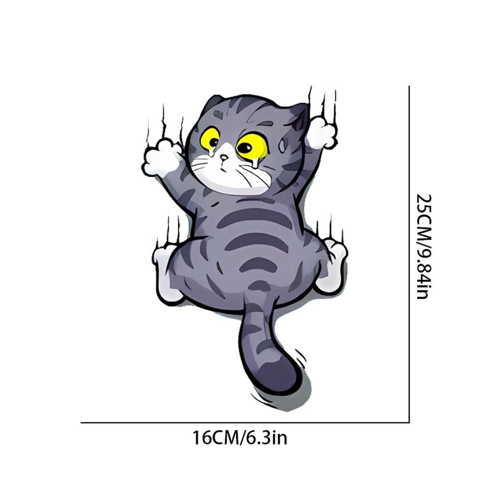 

Funny Cat Waterproof Toilet Lid Toilet Door Sticker Wall Stickers Refrigerator Removable Vinyl Decals Christmas Home Decoration