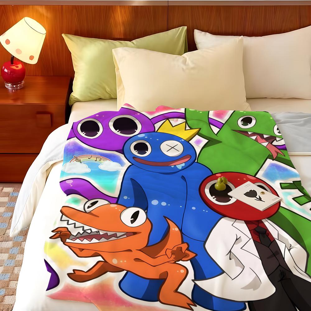 Game R-Rainbow F-Friends Throw Flannel Throw Blanket, Lightweight Cozy, Durable Washable cute Cool
