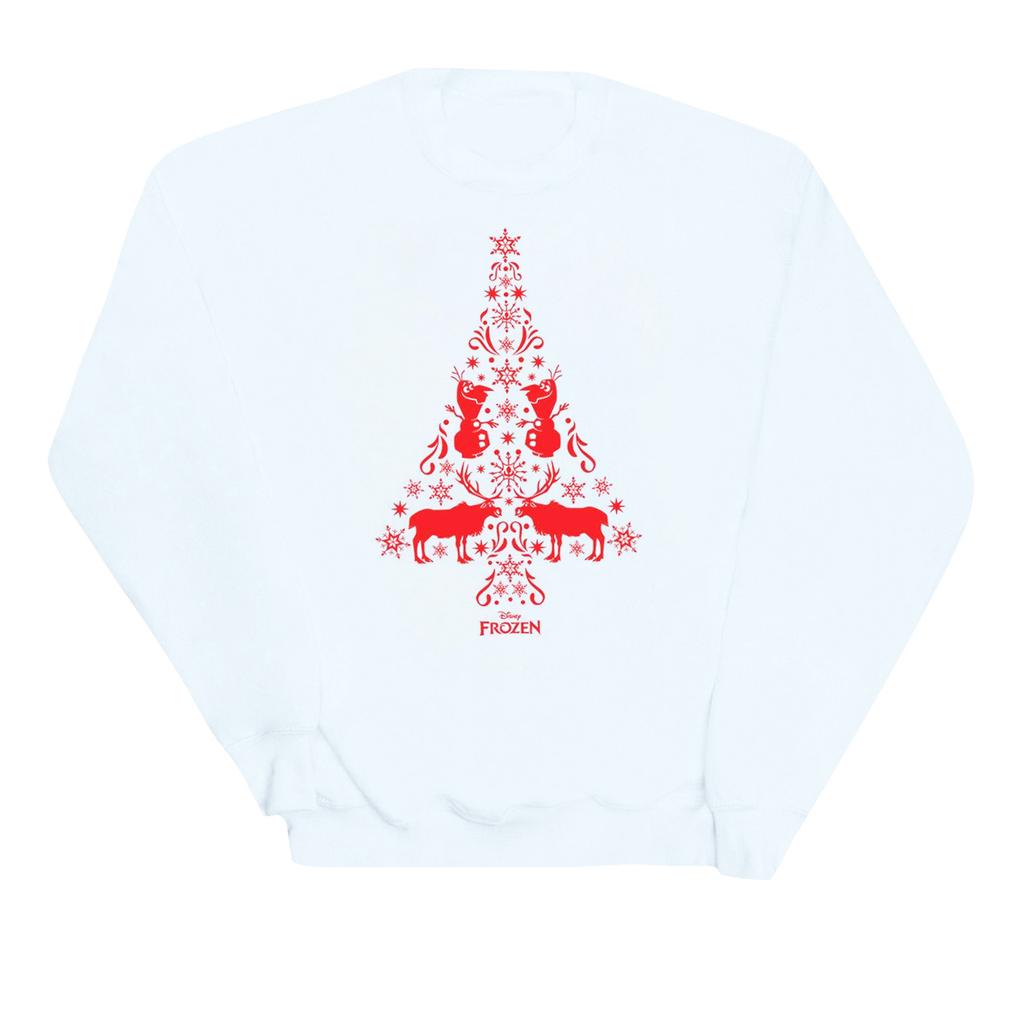 Disney Womens/Ladies Frozen Christmas Tree Sweatshirt