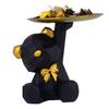 Resin Cool Dog Showpiece For Home Shelves Decor Item, Home Kitchen Decor, Office Decor Item (Black), Pack of 1