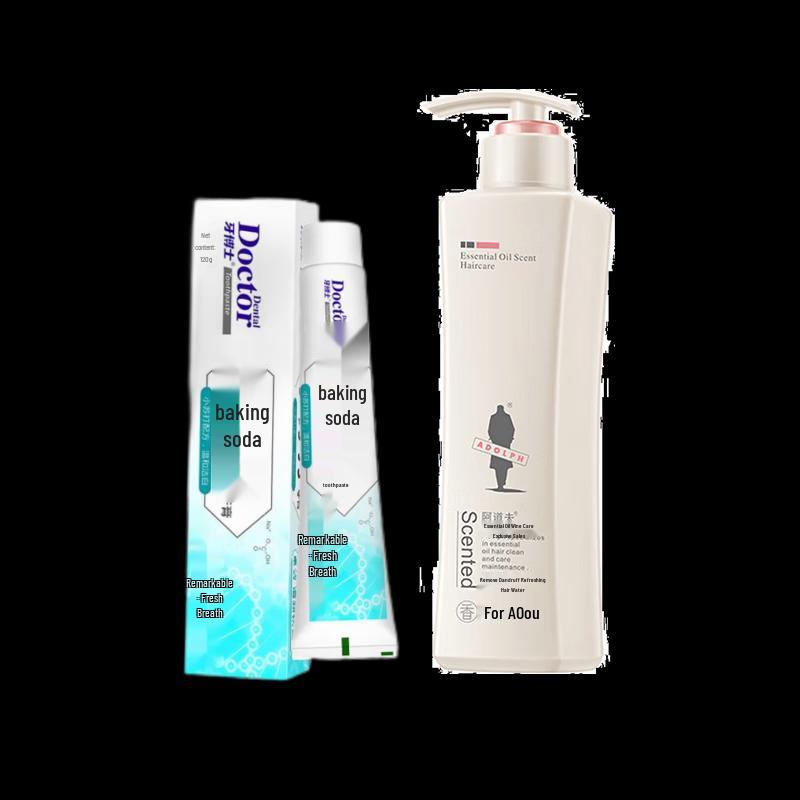 

Dr. Dental Baking Soda Toothpaste & Anti-Dandruff Shampoo Set