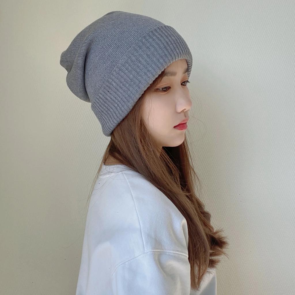 Winter Rolled Edges Beanies Hats For Women Men Casual Warm Knitted Hat Unisex Soft Bonnet Skullies Hip-Hop Caps Female Ski Cap