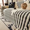 1PC Geometric Graded Wheat Jacquard Tuffed Fleece Soft Warm Sofa Towel Living & Bedding Room Leisure Relax Blanket, Sofa Cover