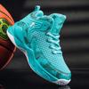 Summer Breathable Classmates Flying Woven Basketball Shoes Youth Sports Shoes Wear-resistant Shock-absorbing Sports and Leisure Shoes