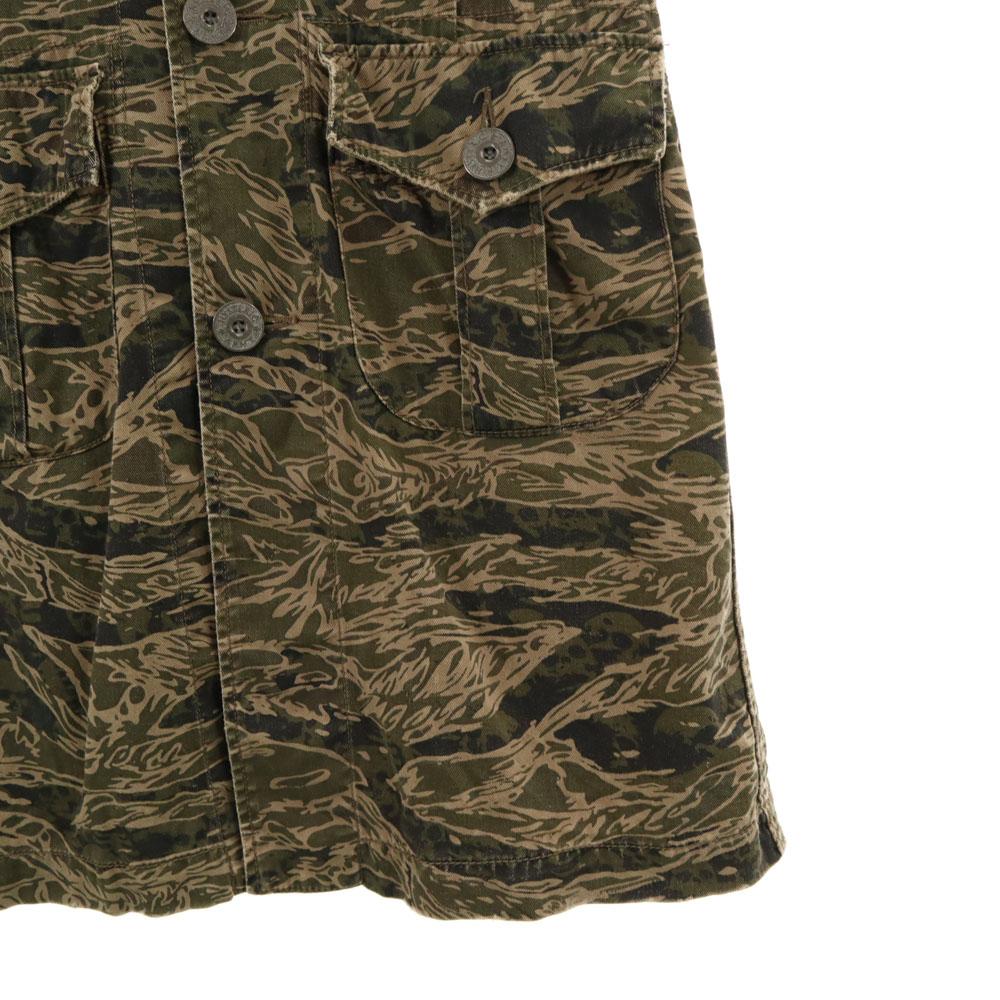 HYSTERIC Destroy All Monsters Collaboration Camouflage Pattern Back Print Long Sleeve Military One Piece Women Used